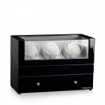 WATCH WINDERS Designhütte San Diego 3 BK/WH rotating 3 and storing 5 watches, Ref. 70005-53
