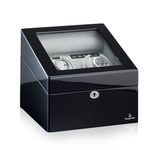 WATCH WINDERS Designhütte München 2 LCD BK/WT 70005/45 luxurious 2+4 winder (spins 2 and stores 4 more watches)