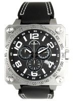 ZENO-WATCH BASEL Quartz Quartz 3 Chrono Tachymeter Ref. 90240Q-a1 steel black / 90240Q-Brg-d6 black rose PVD
