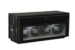 WATCH WINDERS Paul Design Gentlemen 4+6 Black Shadow LED - winds 4 and stores another 6 timepieces