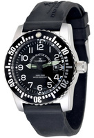 ZENO-WATCH BASEL Airplane Diver 50 ATM Black Dial - Black Diver Bezel - Ref. 6349-515Q-12-a1 - Cal. Ronda 515 Quartz