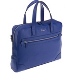ACCESSORIES & DESIGN BRIEFCASES D223 MEN'S GRAINED LEATHER BRIEFCASE by RAPPORT LONDON - BLUE
