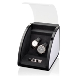 WATCH WINDERS Elma motion Style II piano - alu for two automatic watches