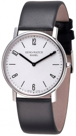 ZENO-WATCH BASEL Bauhaus Numbers Ref. 3767Q-i2-6 polished steel, sapphire crystal, swiss quartz caliber ETA 902.002
