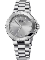 ORIS AQUIS Lady Diver Steel Silver Ref. 0173376524141-0781801P Self-Winding Cal. Oris 733