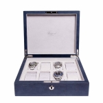 WATCH BOXES Rapport London Est. 1898 VINTAGE BLUE EIGHT WATCH BOX L430