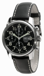 ZENO-WATCH BASEL Classic CHronograph Day-Date Polished Steel Ref. 6557TVDD-a1 Self-Winding Cal. Valjoux 7750