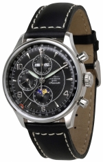 ZENO-WATCH BASEL Godat II Full Calendar Chronograph Moon Phase 26h Ref. 6273VKL-g1 Valjoux 7751 Caliber