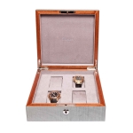 WATCH BOXES Rapport London Est. 1898 HERITAGE FOUR L415 (4 TIMEPIECES BOX) GREY