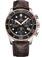  SWISS MILITARY BY CHRONO SM34051.05 Chronograph Bicolor Steel & Rose Gold IP 46mm 10 ATM