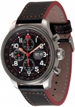 ZENO-WATCH BASEL Oversized (OS) pilot Minute Bezel Ring Chrono Day-Date Ref. 8557TVDD-7-a15 (orange) Valjoux 7750 self-winding caliber