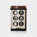 WATCH WINDERS Modalo Ambiente MV4 for 6 automatic watches 1506 924H Walnut-Beige