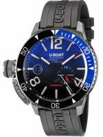 U-BOAT Sommerso 9519 GHIERA CERAMICA BICOLORE QUADRANTE BLUE 46MM 30ATM