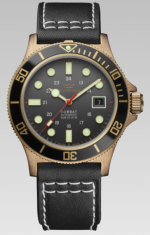 GLYCINE COMBAT SUB 42 BRONZE AUTOMATIC REF. GL0425  GL224 CALIBER, COLORS: ANTIQUE GOLD, CHARCOAL