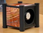 WATCH WINDERS RDI Charles Kaeser MEMOIRE - Functional Objets D’Art - UNIQUE petrified wood single watch winder