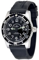 ZENO-WATCH BASEL Airplane Diver 50 ATM Automatic Numbers, Steel Black Bezel, Ref. 6349-12-a1 Self-Winding Cal. ETA 2824