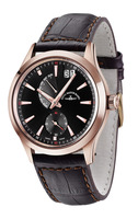 ZENO-WATCH BASEL Gentleman Quartz Vintage Line Big Date Black Rose Gold IP Ref. 6662-7004Q-Pgr-f1